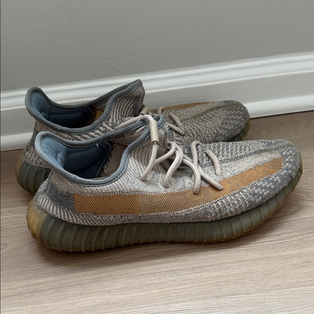 adidas Yeezy Boost Sneakers in Gray and Tan